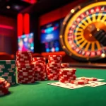 Experience thrilling action with poker chips and cards at https://789win1.black, showcasing a vibrant casino scene.