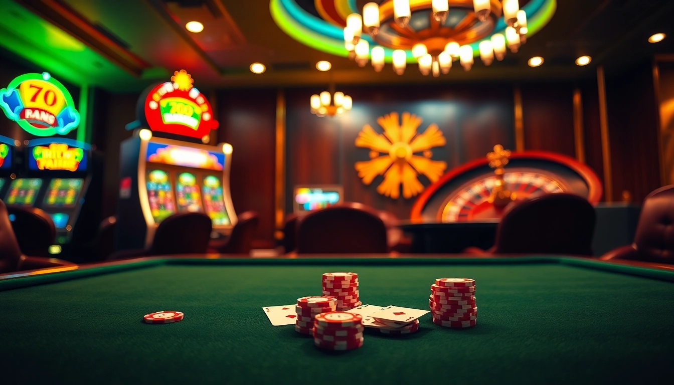 Experience the excitement of gambling at https://hbbet5.art/ with stunning casino scenes featuring poker and roulette.