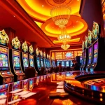 Gamblers experiencing the thrill of slot 88 games at a luxurious casino setting.