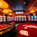 Enjoy thrilling games at SODO CASINO with a vibrant casino atmosphere and luxury decor.