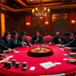 The hidden wiki table casino scene showcases intense poker gameplay with vibrant chips and cards.