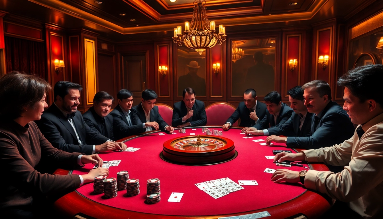 The hidden wiki table casino scene showcases intense poker gameplay with vibrant chips and cards.