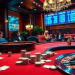 Players engaging at a poker table in a vibrant casino inspired by the hidden wiki.