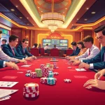 Soi cầu 247 players engaging in strategic bets at a vibrant casino table.