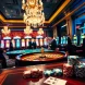 Experience excitement at ph365 casino with luxury gaming tables, chips, and slot machines.