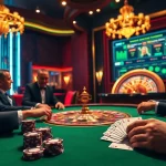 Experience the thrilling excitement of asupanjitu at a luxurious casino poker table.