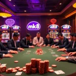 Experience the thrill of mk8 slot machines in a luxurious casino setting with vibrant gameplay.