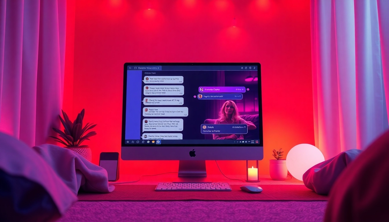 Engaging interface for AI chat porn showcasing intimate conversations in a cozy digital environment.