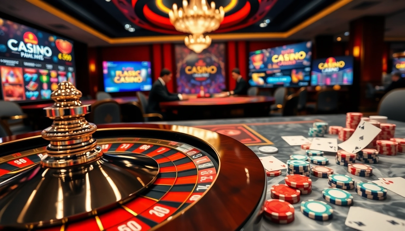 Players strategizing in an elegant online casino scene with 33win casino games.