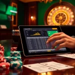 Engaging visuals of kèo nhà cái 5 betting strategies with casino elements, such as poker chips and betting interfaces.