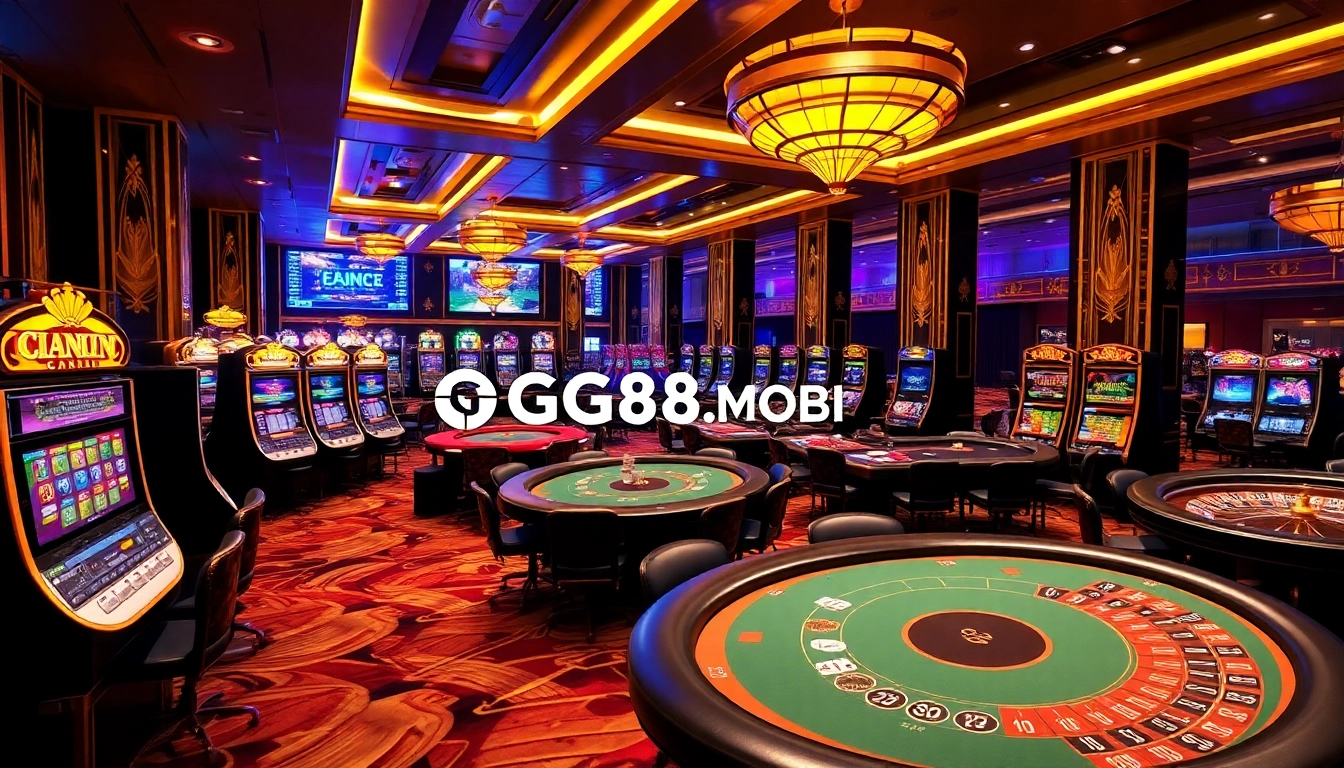 Players enjoying high-stakes gaming at GG88.MOBI with exciting slot machines and live dealer tables.