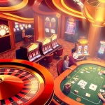 Experience the thrill at trang chủ 8kbet with vibrant casino tables and excited players betting.