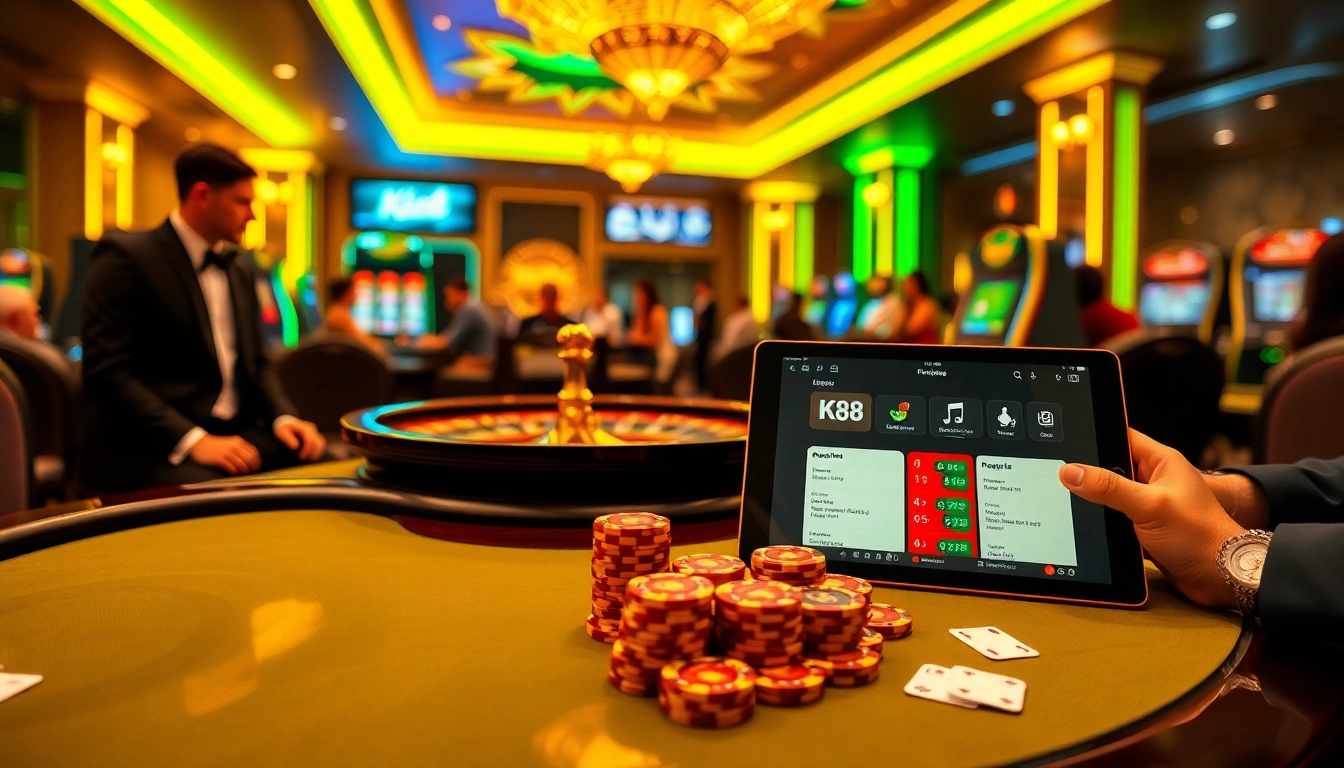 K88 provides an exciting online gambling experience with vibrant casino visuals and gameplay action.