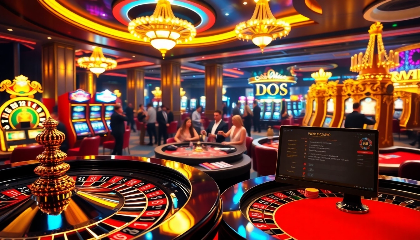 Engaging scene of gamblers at tables showcasing https://789win.ru.com/ with vibrant colors and casino elements.