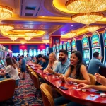 Players experiencing excitement with slot88 games at a luxurious casino.