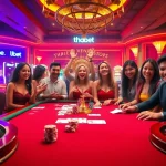 Experience the excitement at Thabet Casino with players enjoying thrilling card games.