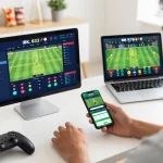 Experience the thrill of BK33 online cricket betting with a vibrant gaming setup at home