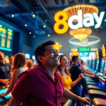 8day online gaming platform featuring diverse players in a modern gaming environment, showcasing excitement and luxury.