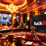 Experience thrilling gameplay at luck888 with vibrant casino tables and engaging players.