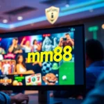 Engaging online gaming interface featuring mm88 logo and vibrant game graphics.