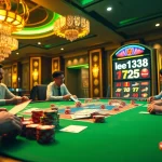 Exciting online casino gameplay featuring lego138 with vibrant poker chips and cards.