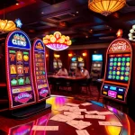 Play slot online with vibrant machines and engaged players in a lively casino atmosphere.