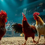 Live cockfight action featuring sabong 67, showcasing intense competition and vibrant arena energy.