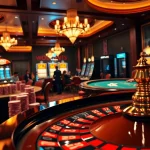 Experience thrilling gameplay at 888NEW's vibrant casino, featuring poker tables and colorful chips.
