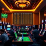 Exciting online casino scene showcasing 789bet gaming with players at poker and slot machines.