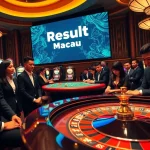 Watch players engaged in the live draw of Result Macau at a vibrant casino.