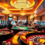 Exciting casino action at trang chủ 28bet with players enjoying tables and slot machines.