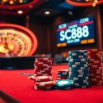 Experience the thrill of winning at SC88.COM's vibrant poker table with high-stakes action.