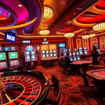 Players enjoying high-stakes gaming at NK88's luxurious casino tables, highlighting excitement and engagement.