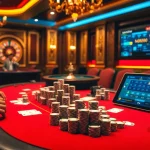 Join the excitement at 98Win with a thrilling poker game at a luxurious casino table.