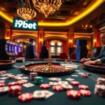 Experience the thrill of betting at i9bet with vibrant casino games and engaging dealers.