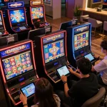 Playing GG88 slot games on a tablet, showcasing vibrant visuals and engaging gameplay
