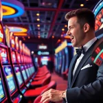 Experience the thrill of leci123 with a stylish slot machine and vibrant casino ambiance.
