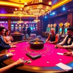 Experience the excitement of gambling at https://xx88.us/ with a vibrant poker table scene.