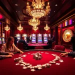 S666 gaming table with vibrant atmosphere and engaged players in a luxury casino setting.