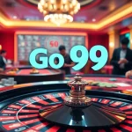 Players enjoying a thrilling game at Go 99 casino table with vibrant chips and cards.