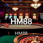Players enjoying a game at HM88 poker table in a vibrant casino atmosphere.