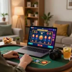 Player enjoying live dealer games at home on Xo88 platform, showcasing modern online gambling.