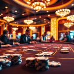 在优塔娱乐城的豪华赌场背景中,玩家正专注于高风险游戏。