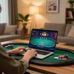 Engaged player experiencing 789P online slots while surrounded by a cozy home atmosphere