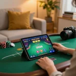 Join the excitement on fabet with engaging online poker gameplay in a cozy home setting.