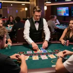 Pemain BOM88 mengalami permainan blackjack langsung yang mendebarkan dengan keputusan strategis.
