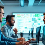 Discover the Best iGaming Software Providers in South Africa with developers collaborating in an energetic environment.