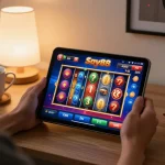 Engaging gameplay on Say88 app showcasing vibrant slot action with cozy home comfort