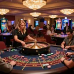 Experience stunning roulette gameplay at TT88 casino, with players engaging and betting excitement