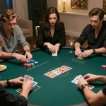 Kuwinfi players engaged in strategic betting during an elite poker night